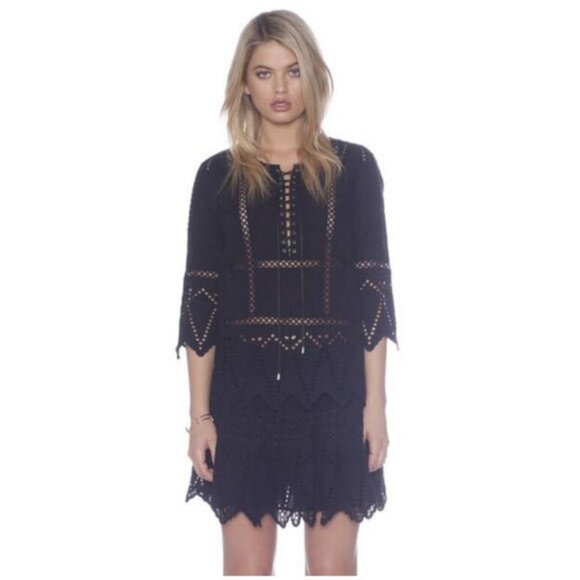 MINISTRY of STYLE Black Eyelet Dress - 6 - Picture 1 of 14